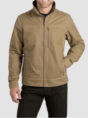 Kuhl Men's Khaki Tan Lightweight Utility Jacket EXCELLENT Large